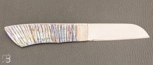 Couteau  " air Rayures " par Roberto Ottonello 13 grammes