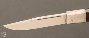  Couteau  "  custom " par Vincent Lafaye - Bois de fer et lame en 14C28N