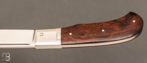  Couteau  "  custom " par Vincent Lafaye - Bois de fer et lame en 14C28N