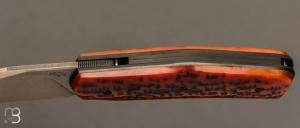 Couteau " custom " par Guy Poggetti - Os cerfé et Elmax