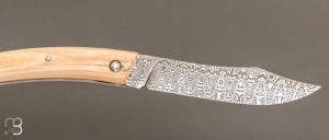 Couteau " le Thiers 11CM " par Cognet - Ivoire de mammouth et lame damas