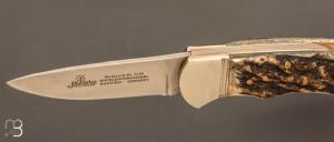 Couteau " lock-back " de poche par Hubertus - Bois de cerf
