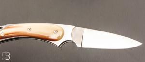   Couteau pliant " Lock-back " Maison des Couteliers  - Corne blonde