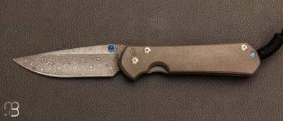 Couteau Sebenza 31 Large Damascus Raindrop Drop point de Chris Reeve - L31-10006 