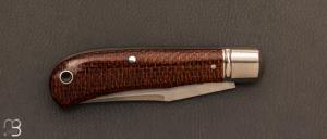   Couteau  "  Trapper " par Aleksandr Vetrov - Micarta Burnlap / M390