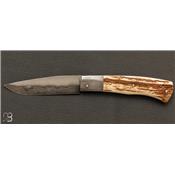 Couteau pliant modle "Talar" crote de mammouth et lame san-ma de Anthony Brochier