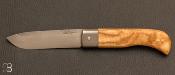 Couteau de poche Le Bugiste rable ond lame acier inoxydable 14c28N par Frdric Maschio