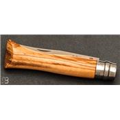 Couteau Opinel N°08 manche olivier - lame acier inoxydable