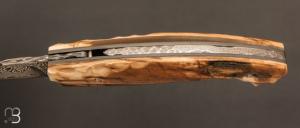    Couteau 1515 collection "Edition Primitif N°5/7 " par Manu Laplace - Ivoire de mammouth et lame damas