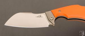 Couteau " 2.5 doigts " lock-back par Albin Deloison - G10 et lame en N690Co