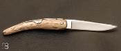 Couteau de poche Bieslois 10 cm Bois de cerf par J. Mongin