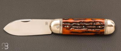   Couteau " Bouledogue  " par Romain Alvarez - Os cerfé et RWL34