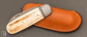   Couteau " Bouledogue " par Romain Alvarez - Ivoire de mammouth et lame damas