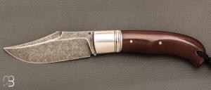Couteau " Cim Bowie " custom par Rapha�l Durand - Micarta vintage et RWL34