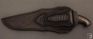   Couteau " Double Keyholde sub-hilt damas " de Samuel Lurquin