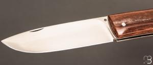 Couteau  " Drop " slipjoint  custom par Raphaël Durand - Os de girafe et RWL34