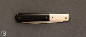 Couteau " Effilé "  par Adrien Vautrin - Mammouth et corne noire