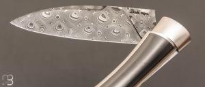  Couteau " Gentleman automatique " custom de Florent Dall'ava - L'atelier Dall'ava - Damas / Zirconium