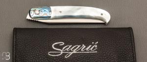  Couteau " Interprétation Laguiole " custom de Stéphane Sagric - Nacre et RWL34