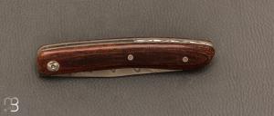   Couteau " Kamino " custom de Michel Grini - Micarta vintage et lame en 26c3