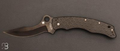 Couteau  " Laci Szabo " fibre de carbone et lame CPM-S30V par Spyderco - C146CFBBKP