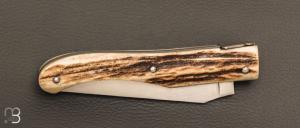   Couteau " Laguiole " custom par Nicolas Couderc - Bois de cerf et RWL34