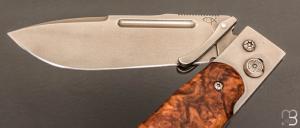 Couteau " Le Destin " par Éric Parmentier - Loupe d'amboine