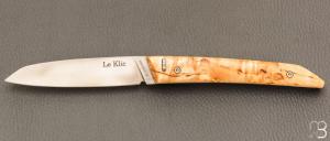 Couteau " Le Klic " par JP Hontanx - Bouleau et 12c27N