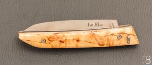 Couteau " Le Klic " par JP Hontanx - Bouleau et 12c27N