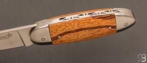    Couteau "  Le Manu " par La Bonne Trempe - Bois de serpent et 14c28