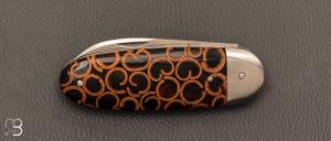  Couteau "  Le Manu " par La Bonne Trempe - Cannelle stabilisée et 14c28