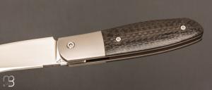  Couteau  " Liner-lock custom " pliant par David Lespect - Carbone/Titane et RWL34