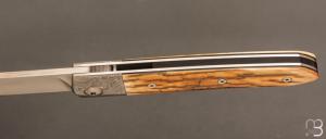    Couteau " Liner lock " par Grégory Picard - Ivoire de mammouth et S45VN