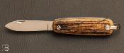 Couteau de poche Canif 1 pice Bois de Cerf par J. Mongin