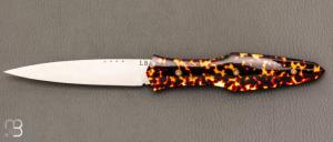   Couteau "Magna Pinna" fait main par Laraud Blade  - Acétate et 14C28