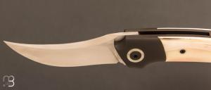   Couteau " Maverick prototype  " custom de Jean Michel Martin  - RWL-34 et Ivoire de phacochère