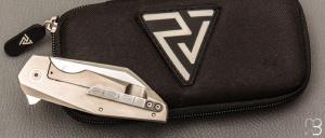   Couteau " P'ti "  custom par Philippe Jourget - Titane/Damas et CPM 154 CM