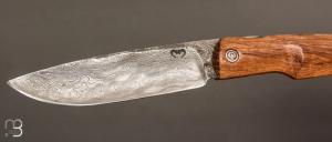Couteau de poche Piémontais par Mickael Moing - Chêne et damas