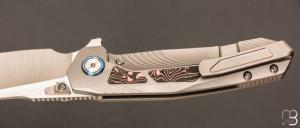 Couteau " RT-Kestrel-RTPO-C " par Remette RT - Titane et lame en S45Vn