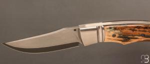 Couteau " Ryan's  " custom par Raphaël Durand - Mammouth et Suminagashi