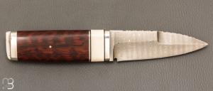    Couteau " Shean Du " fixe par Michel Blum - Amourette et lame damas