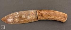 Couteau "Silex et bois de cerf" par Kévin Chartier
