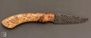   Couteau "Sionvillois" Piémontais de Sylvain Petit - Les Couteaux du Mitou - Loupe de marronnier