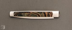   Couteau " Slipjoint " custom de Lionel Lalague - Mammouth et lame en RWL34