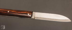 Couteau " Slipjoint " custom  par Nicolas Couderc - Bois de fer d'Arizona et VG10 Suminagashi