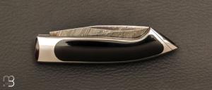    Couteau " Small Méditerranée " par Charles Bennica - Lame damas d'Henry Viallon