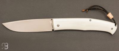    Couteau " Thiers" custom par Raphaël Durand - G10 blanc et RWL34