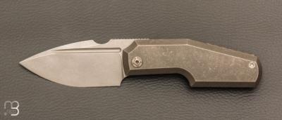  Couteau « Elementak Frame-lock » par Thomas Gony GTKnives - Titane et RWL-34