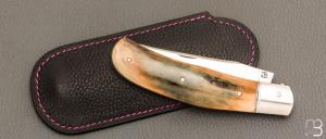 Couteau  " Tocard " custom de Jérôme Bellon - Ivoire de mammouth et RWL34