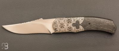 Couteau "Urubu Seamless" liner lock par Carlo Cavedon - CavedonArt